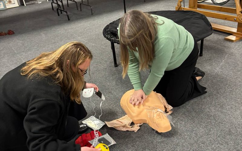 Staff completing the Paediatric First Aid Level 3 course during an on-site two-day training programme
